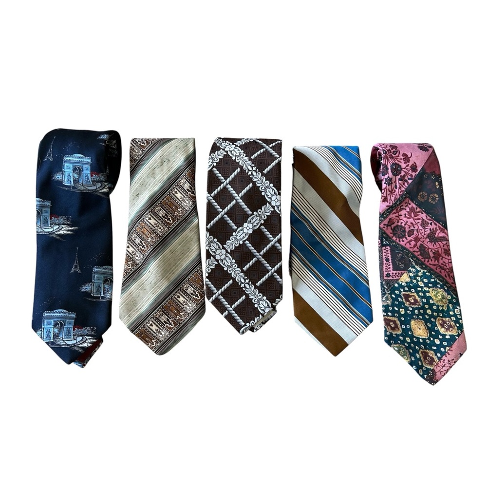 Elegant Men's Retro Tie Set - Multicolor